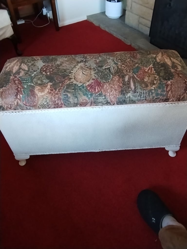 Vintage Sirrom Lloyd Loom Style  Ottoman