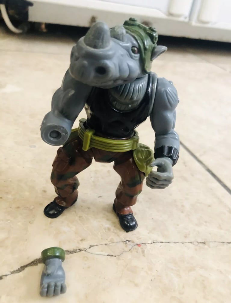 Vintage Rocksteady Teenage Mutant Ninja Turtles Figure 1988
