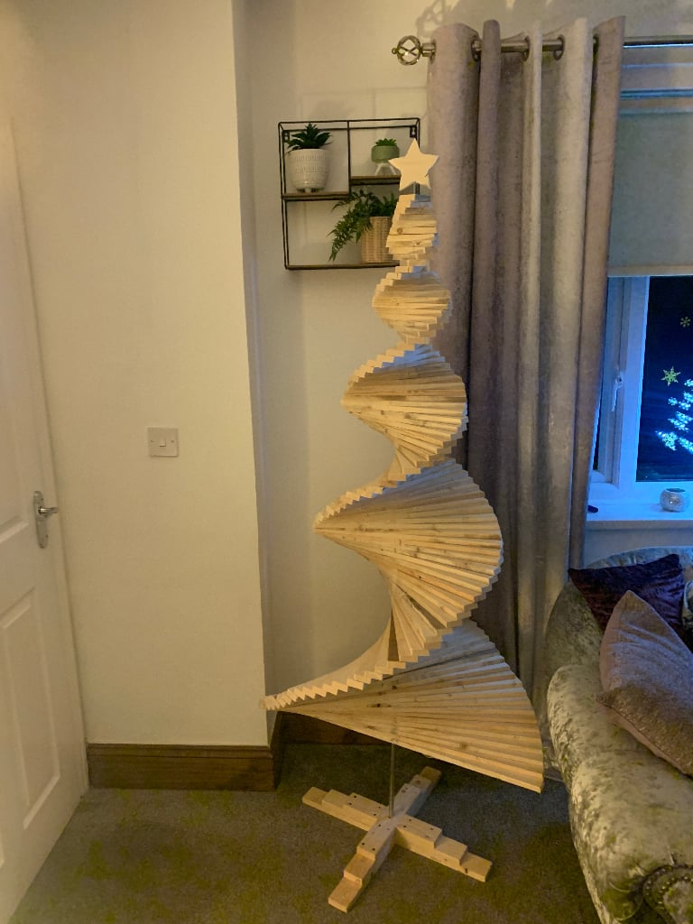 Hand made wooden Christmas trees