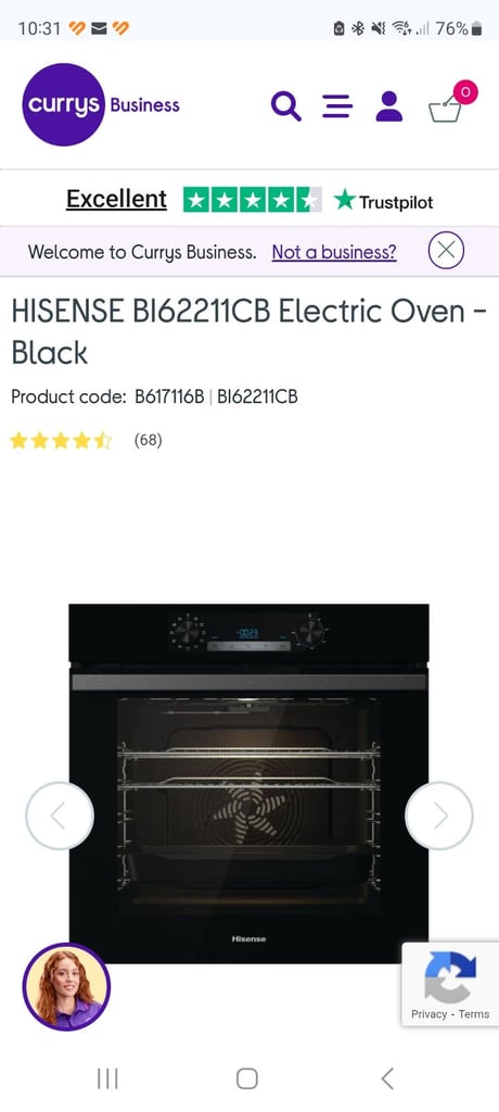 Hisense multifunction single electric oven built-in black 
