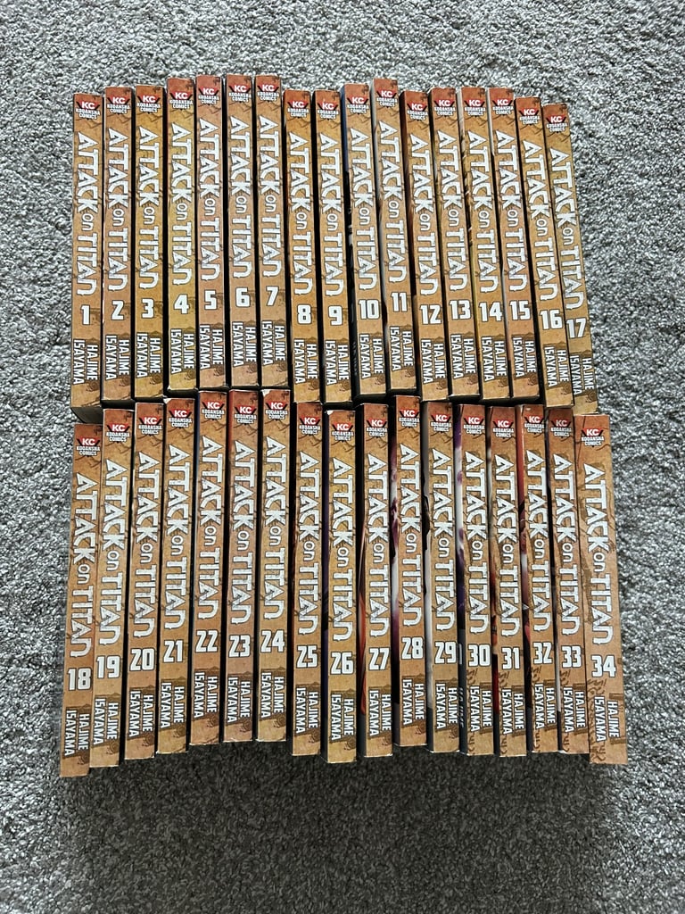 Attack On Titan Mega Bundle Volumes 1-34 Hajime Isayma