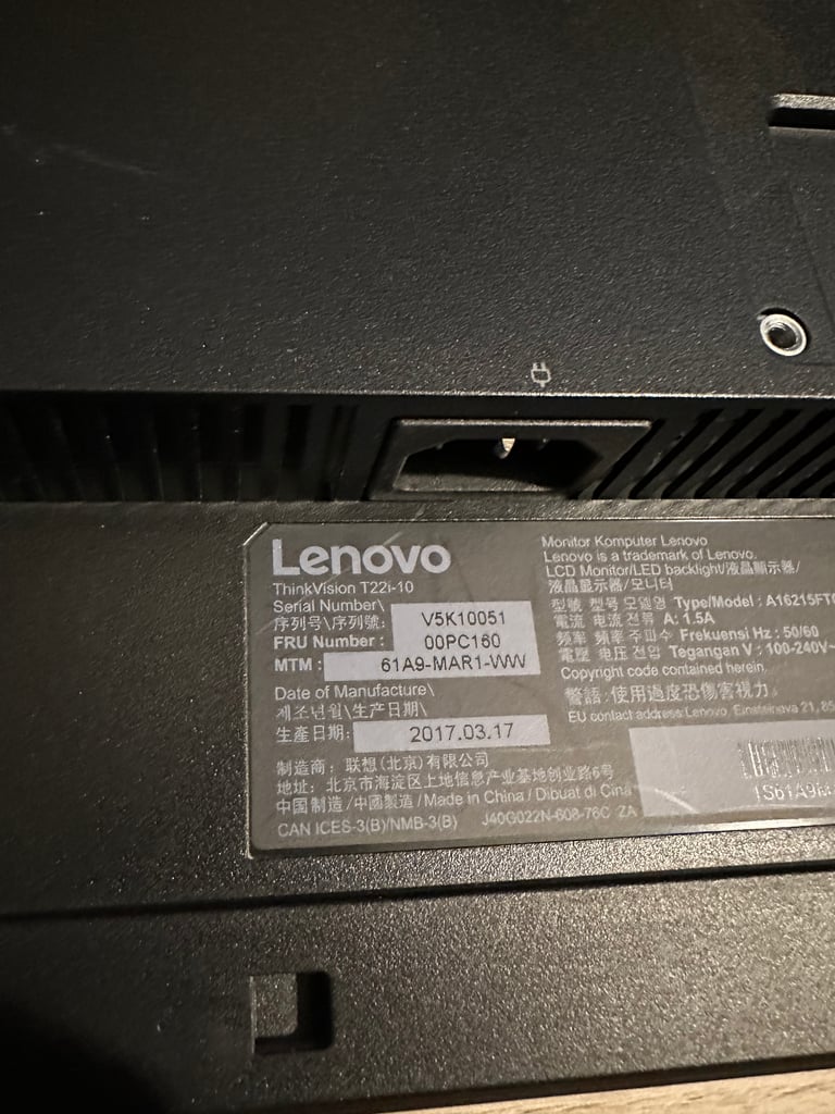 Lenovo Monitor T22i-10