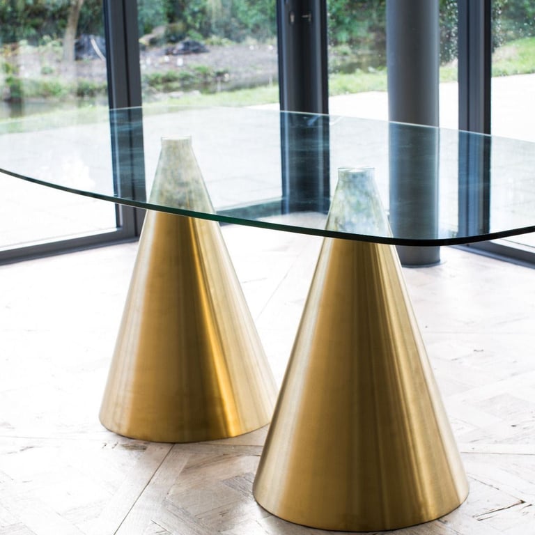 image for Gillmore Large ‘Oscar’ Glass Dining Table | RRP £1,299