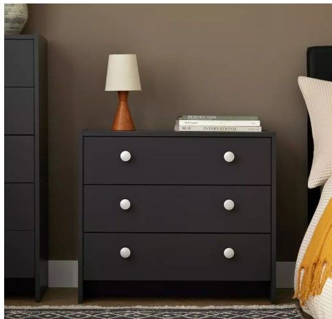 Seville 3 Drawer Chest - Anthracite - 456/8500