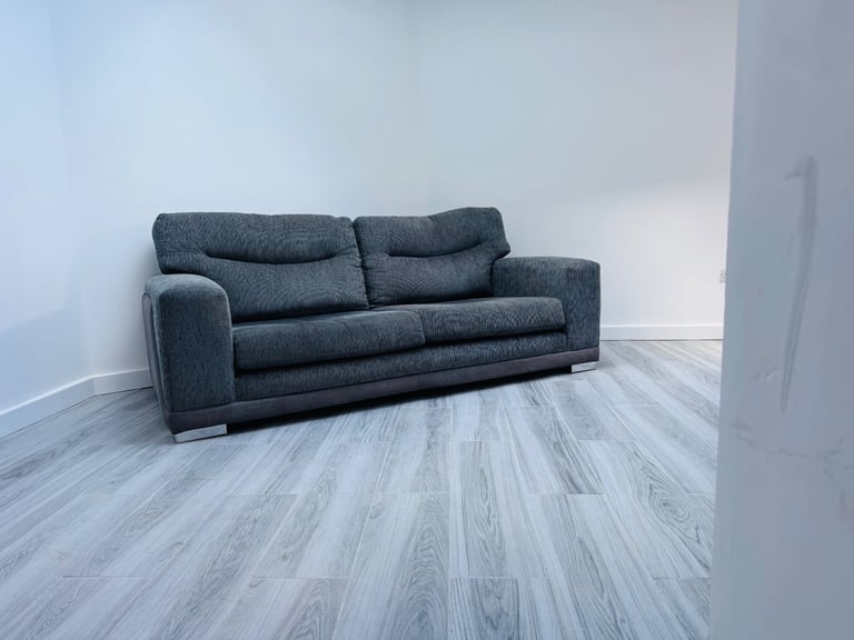 image for SCS luxury 2 seater large fabric with suede sofa 