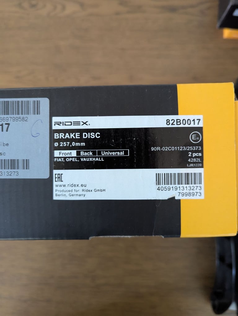 Ridex Brake Discs and Accessory Pack