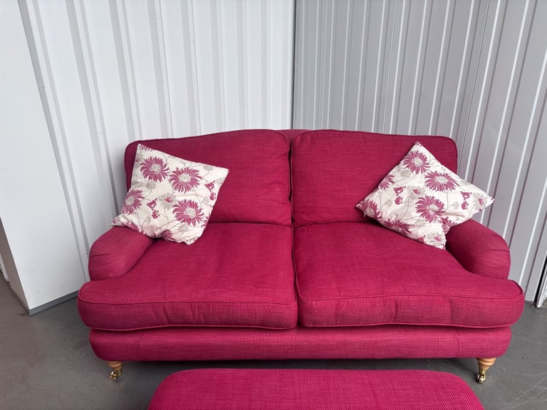 Laura Ashley 3 seater sofa and storage footstool ! Immaculate as new ! 