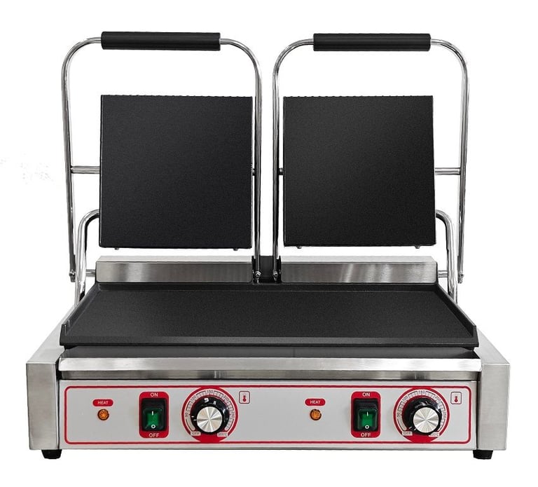 Electric Double Contact Grill Panini Press Sandwich Grill Flat