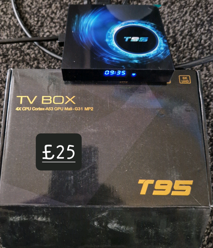 T95 tv android box 4gig/128gig storage android ten brand new 