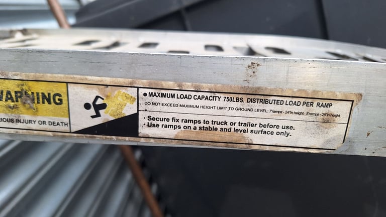 Folding ramp ramps heavy duty aluminium light weigth, 340kg 750lb 