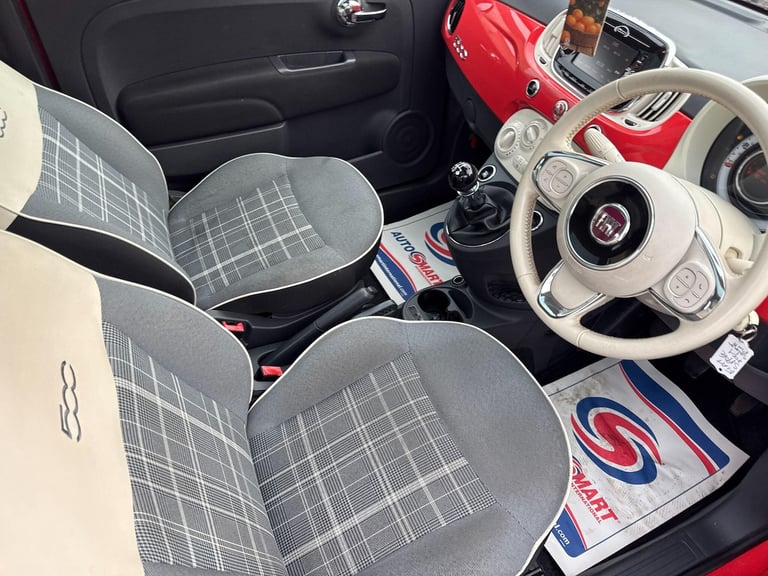 2016 Fiat 500 1.2 Lounge Euro 6 (s/s) 3dr HATCHBACK Petrol Manual