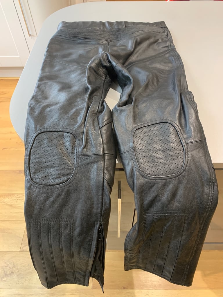 Frank Thomas leather biking trousers 