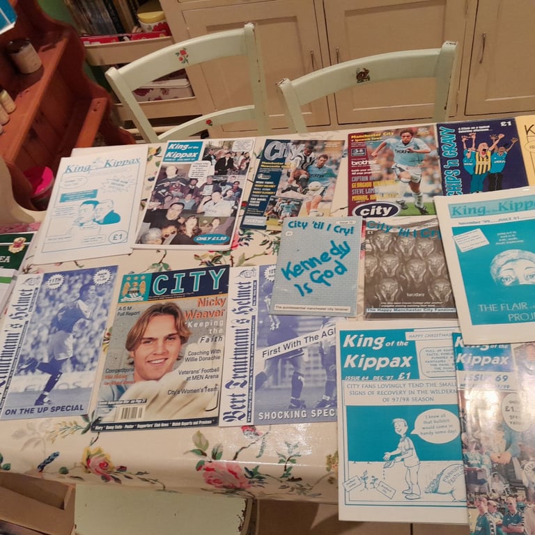 Manchester City programs, fanzines.