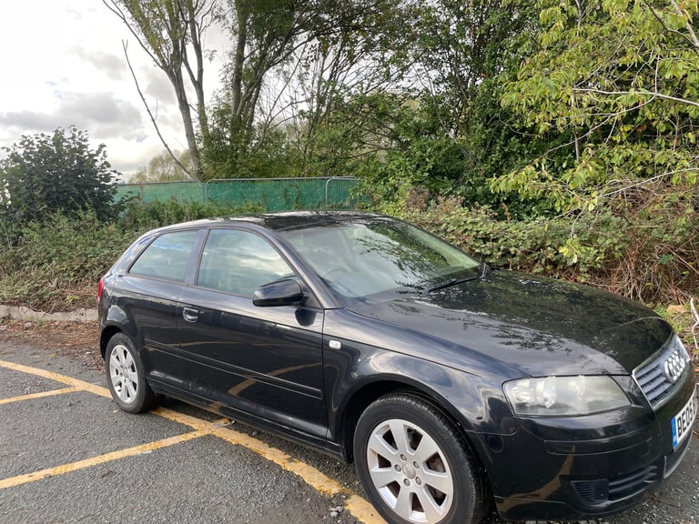 AUDI A3 2.0 TDI SE AUTOMATIC 05 REG BLACK 3 DOOR MOT AUGUST 2026 SERVICE HISTORY 48+MPG