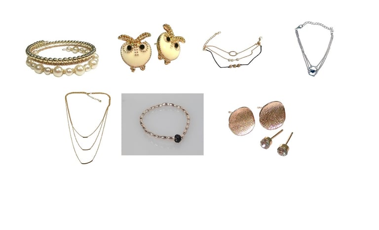 Joblot of 49 assorted pieces of jewellery, 1 of each item - Joblot 34 (Collection or Postage avail)