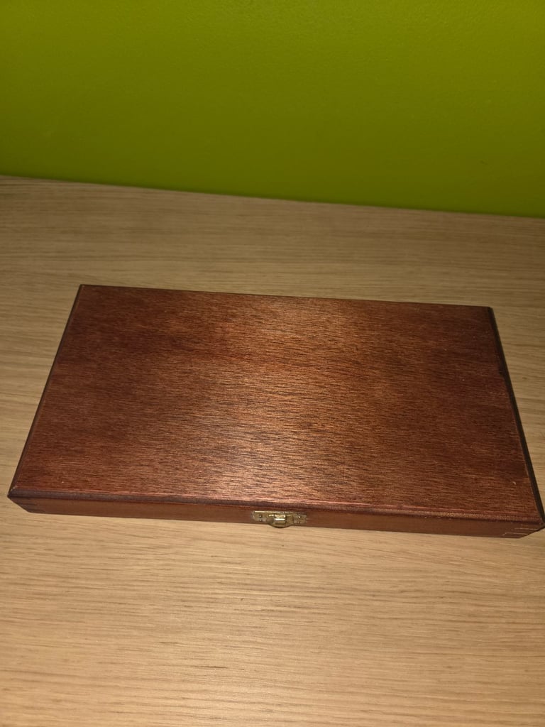 Set of five Crown micro mini woodturning chisels in wooden display box Axminster lathe wood turning