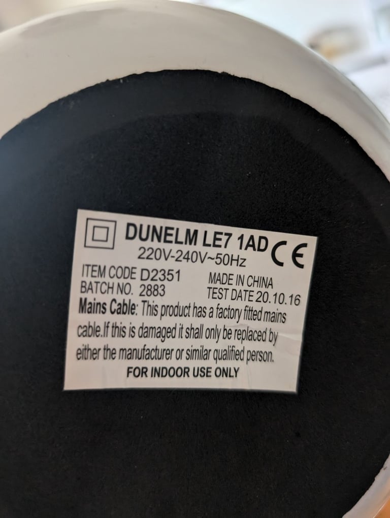 Dunelm heart light and grey lampshade 