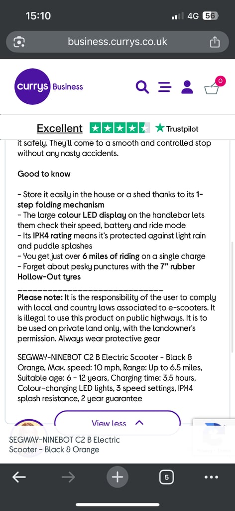 Electric scooter (kids)