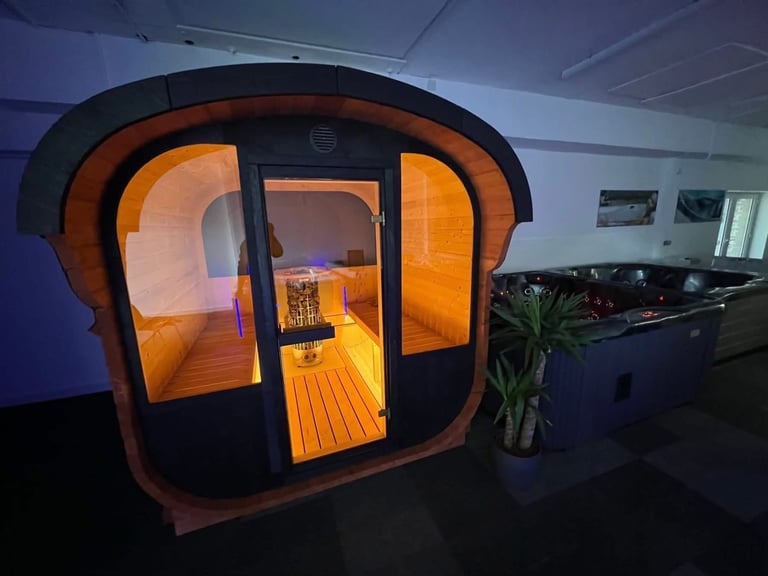 Cube Sauna 200cm Pre Assembled With 6.8kW Heater