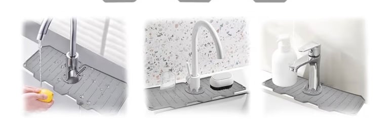 Sink Splash Guard Drip Catcher Mat( 2 pack) brand new 