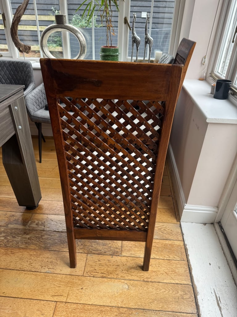 image for High back lattice dinning chairs QTY 4