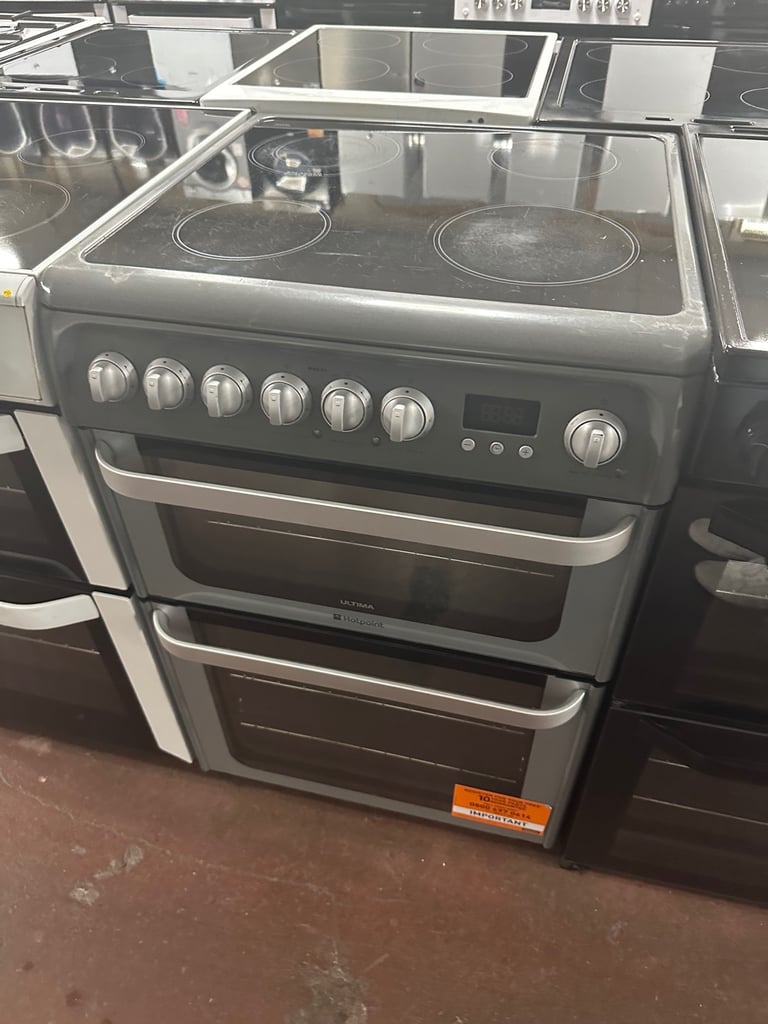 image for 60CM GREY HOTPOINT ELECTRIC COOKER 