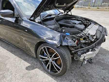 2021 21 BMW 3 SERIES 318d MHT M Sport 5dr Step Auto Black Damaged Salvage