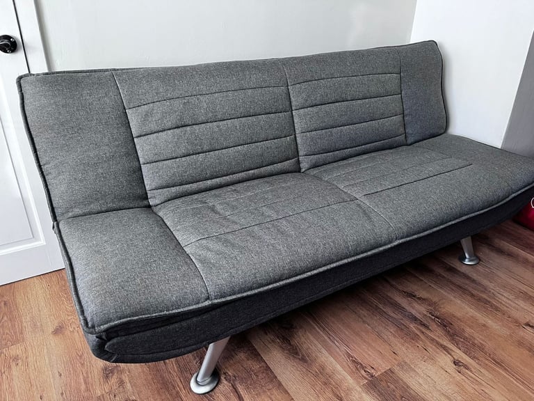 image for Grey B&Q clic-clac 3seater sofabed