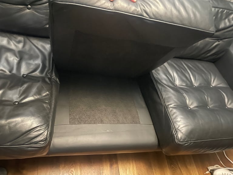 Leather 3 seater sofa