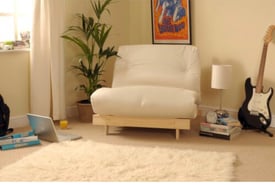 1x (Natural, Single) Comfy Living Albury Futon Sofa Bed 