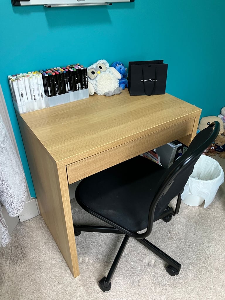 image for IKEA Micke desk with IKEA Orfjall rotating desk chair
