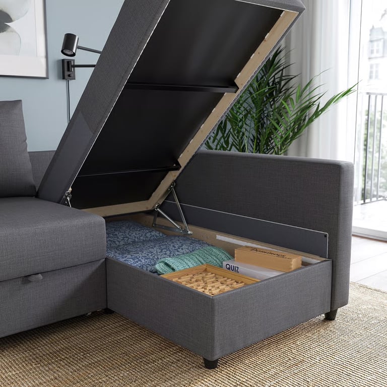 IKEA - FRIHETEN Corner sofa-bed with storage, Skiftebo dark grey - IMMACULATE- RRP £599
