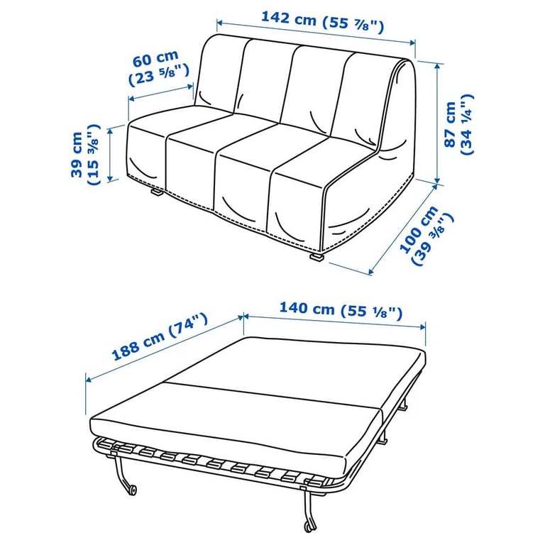 IKEA Lycksele sofa bed / couch