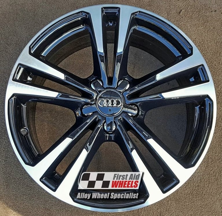 image for R245DBG Swap AUDI A3 8V 4X 18'' GENUINE GLOSS BLACK DIAMOND CUT ALLOY WHEELS