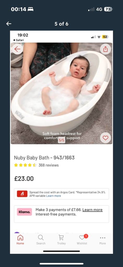 Baby bath £10 