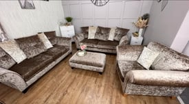 Three And Two Seater, Armchair + Storage Footstool DFS