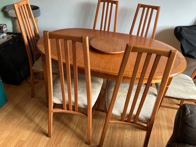 Dining room suite , oval extending table  & 6 chairs for sale