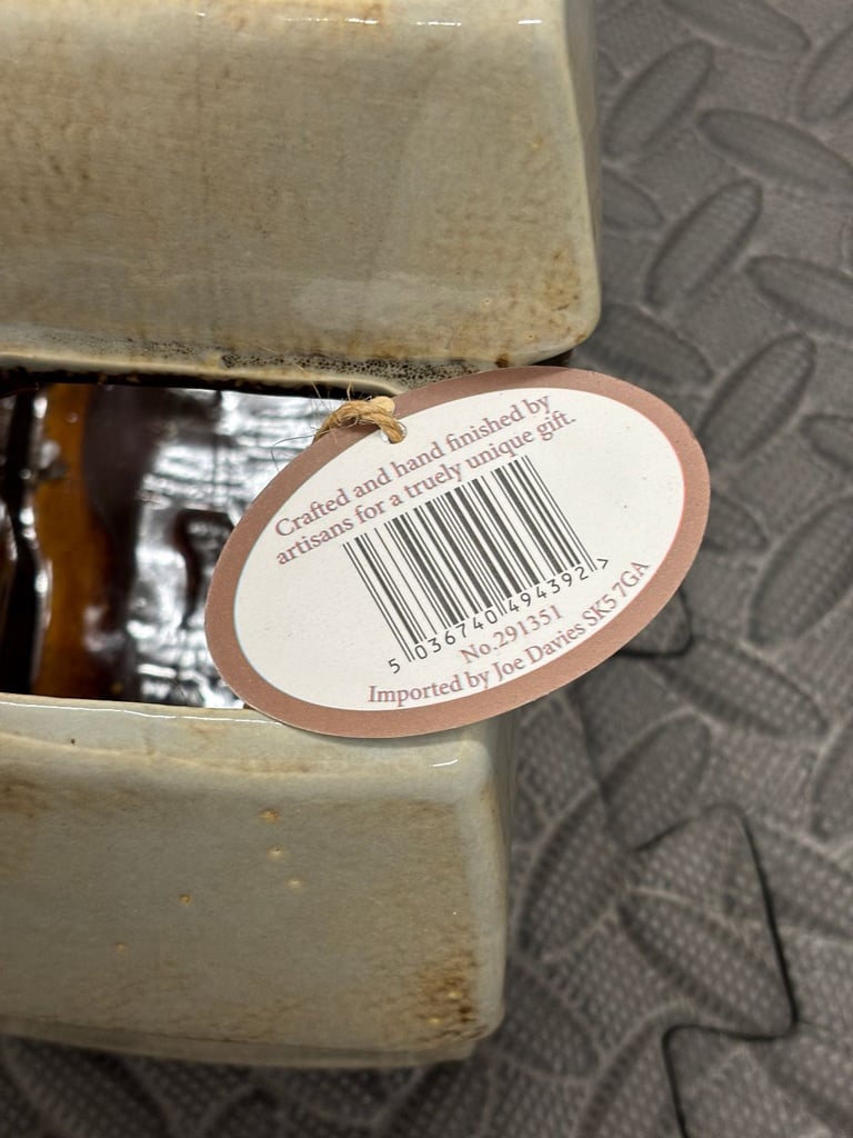 Four Cottage Glazed Ceramic Planter by Village Pottery (Brand new unwanted gift)