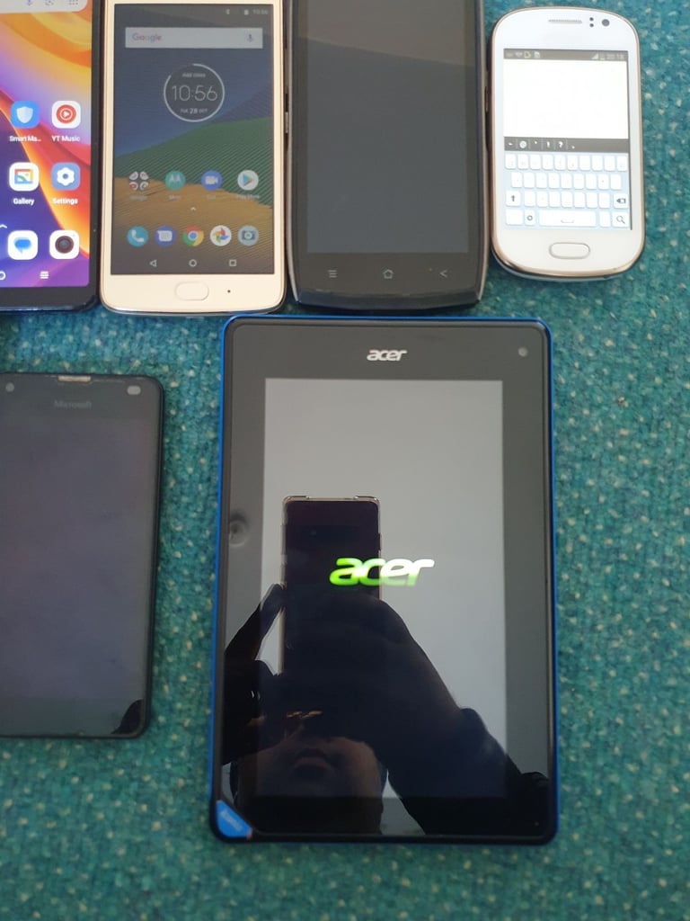 10 Mobile Phones and Acer tablet 
