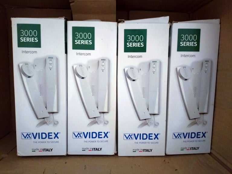 image for 8 x Intercom Handset Videx 3000 Series White - Lock Release Telecom Entry Phone Audiophone RRP: £30