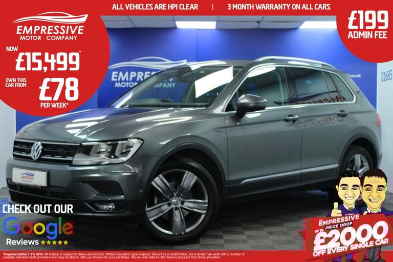 image for 2019 19 VOLKSWAGEN TIGUAN 2.0 TDI MATCH SUV 5DR DIESEL MANUAL EURO 6 (S/S) (150 