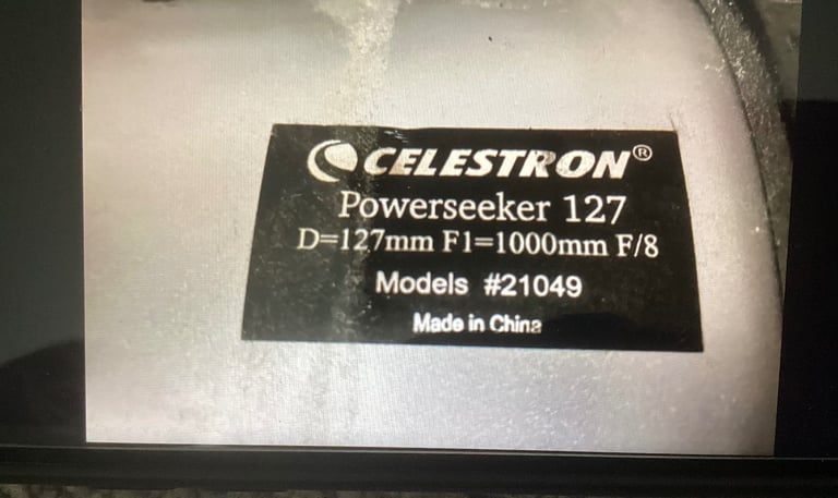 Celestron Powerseeker 127 astronomical telescope 