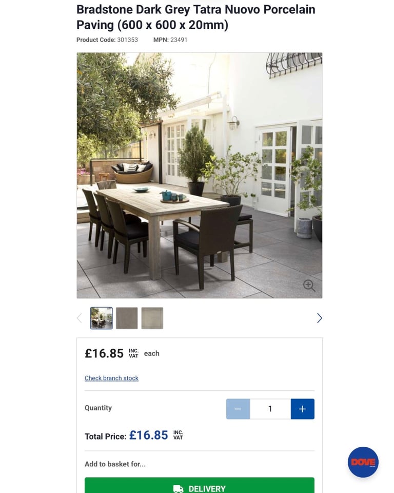 image for 18 Porcelain Paving (600 x 600 x 20mm)