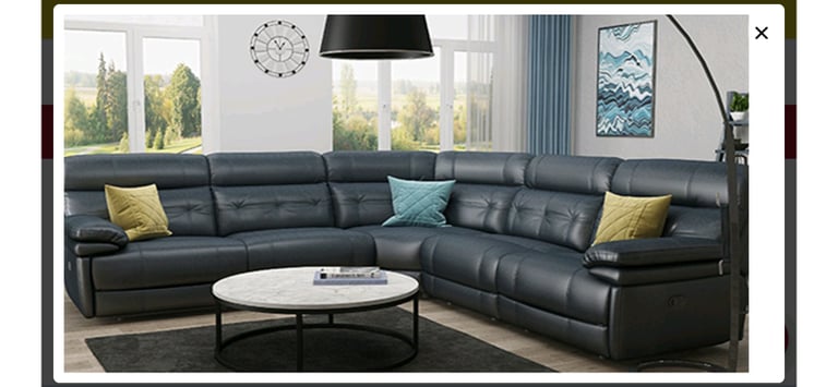 Natural leather corner sofa 3by3 meter 