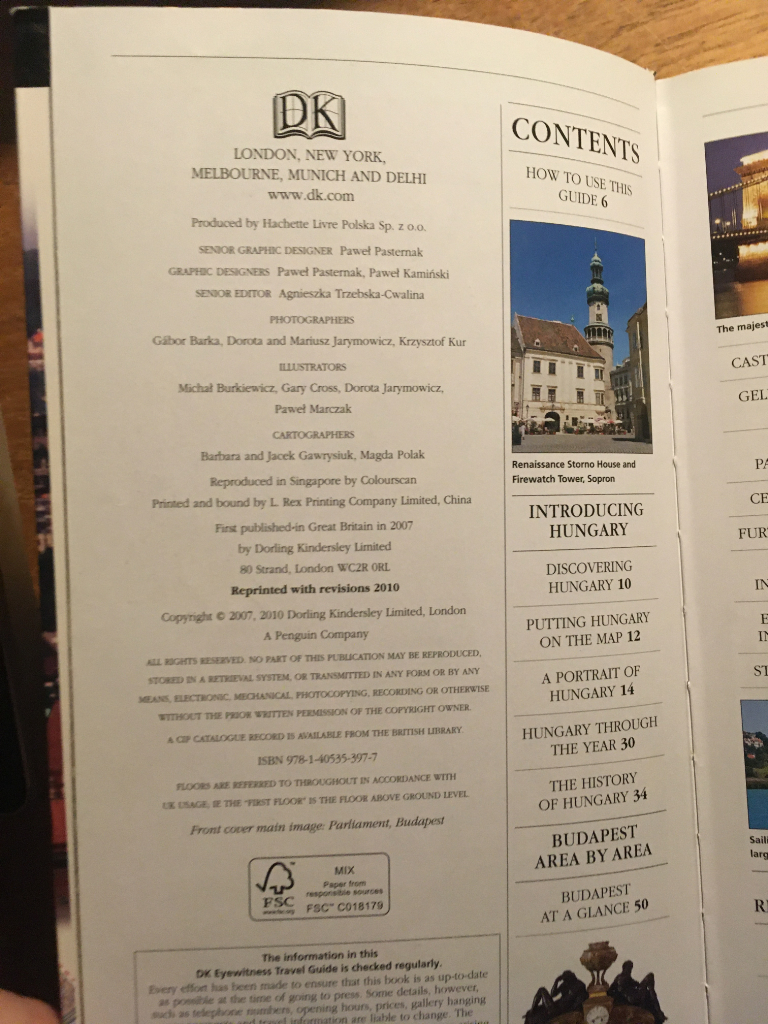 DK Eyewitness Travel Hungary and or San Francisco £2.50 Each