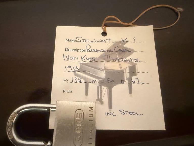 Steinway And Sons Piano Model K  - With Stool