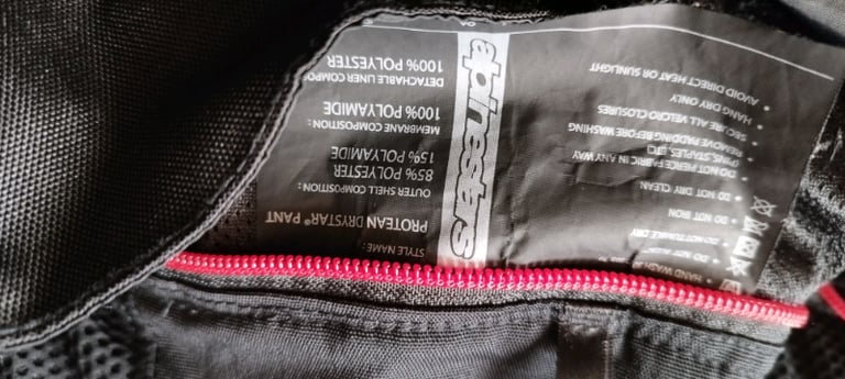 Alpinstars (t-gp r wp) textile motorcycle jacket frousers 