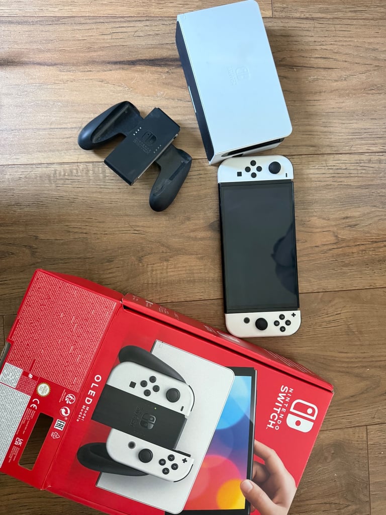 image for Nintendo switch 64gb oled white boxes complete 