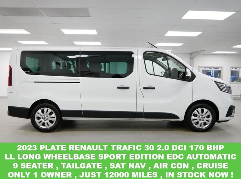 2023 RENAULT TRAFIC 30 2.0 DCI 170 BHP LONG SPORT EDC AUTOMATIC 9 SEATER