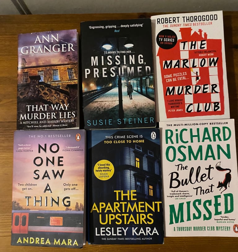 Books - bundle of books- paperback and hardback books - Thrillers 